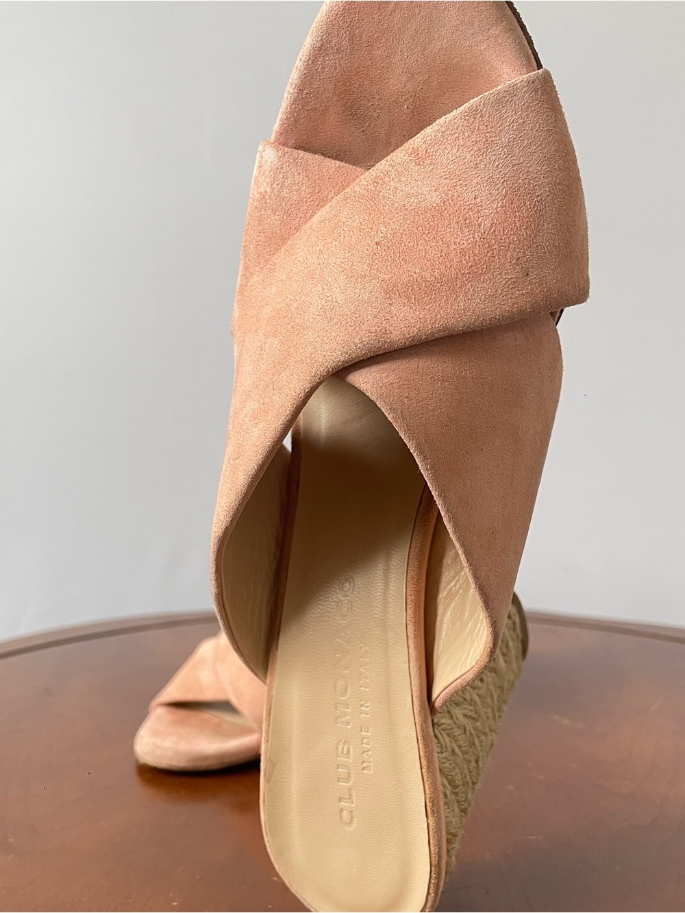 Club Monaco Pink Suede Espadrille Slides | US 7 - Picture 7 of 7